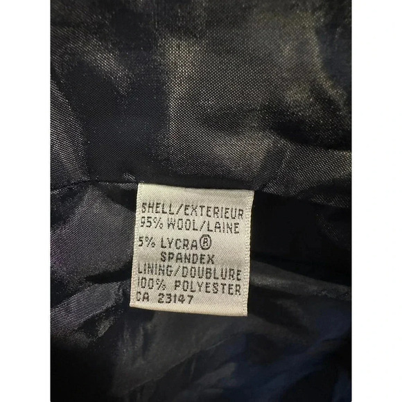 Talbots Navy Blue Wool Gold Crest Riding Equestrian Blazer Jacket Size Petite 10 - Picture 11 of 12